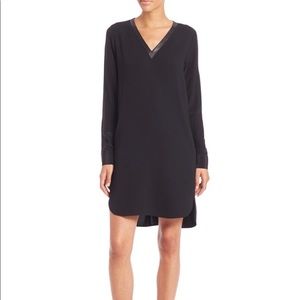 Vince Faux Leather Trim Dress size 4